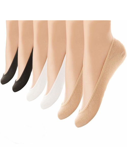 6 Pairs No Show Socks Women No Show Liner Socks Womens No Show Socks Non Slip Thin Low Cut Casual Socks