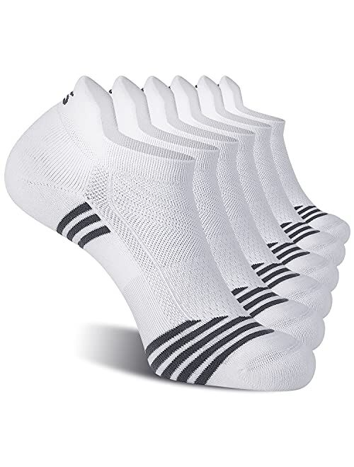 CelerSport Ankle Running Socks for Men and Women Low Cut Athletic Sports Socks(6 Pairs)