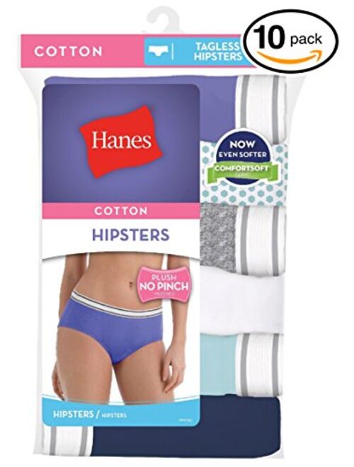 Hanes Women's Cotton Hipster Panty (Pack of 10)