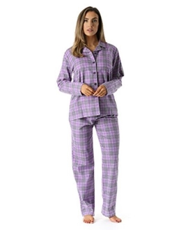 #followme Printed Flannel Button Front PJ Pant Set