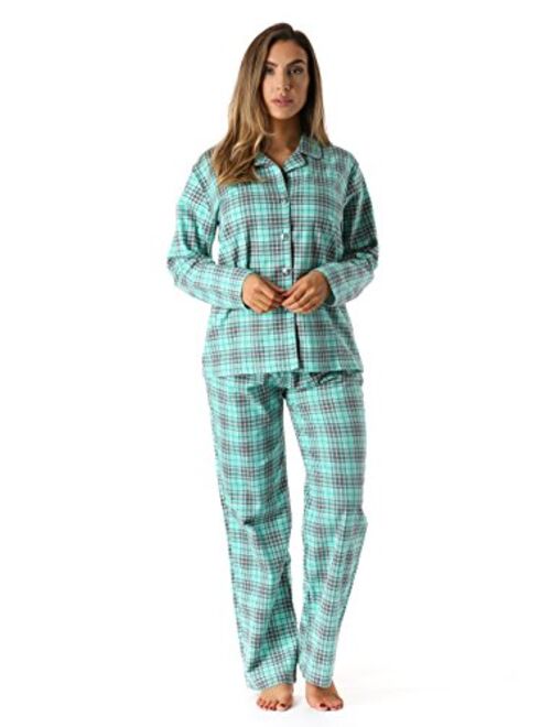 #followme Printed Flannel Button Front PJ Pant Set