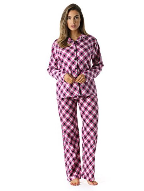 #followme Printed Flannel Button Front PJ Pant Set