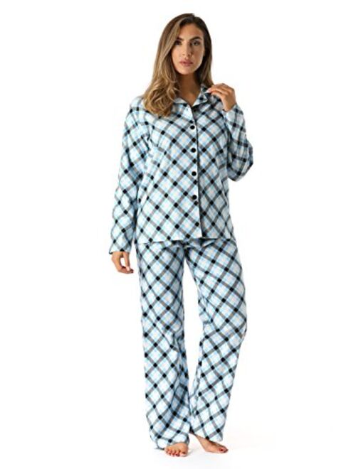 #followme Printed Flannel Button Front PJ Pant Set