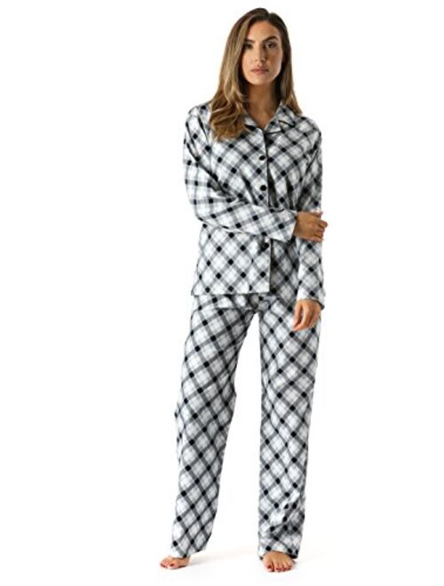 #followme Printed Flannel Button Front PJ Pant Set