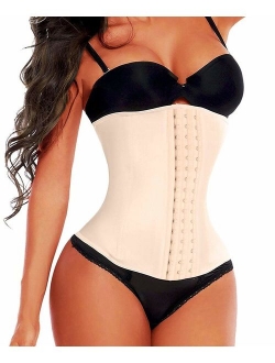 SHAPERX Women's Latex Colombian Waist Trainer Corset Long Torso Weight Loss 3 Hook