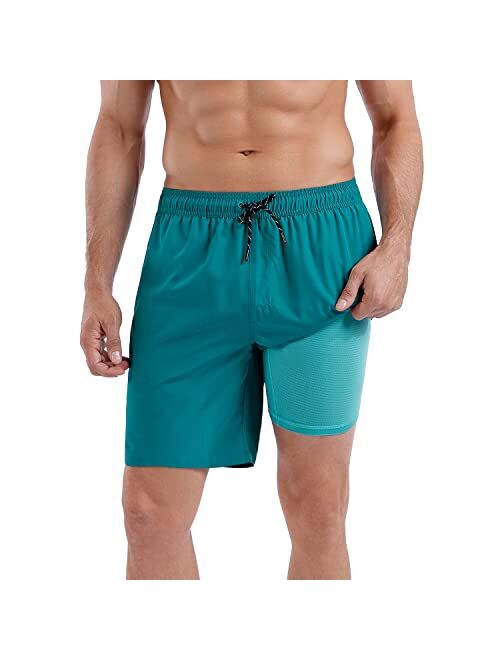 MILANKERR Men's Stripe Boardshort