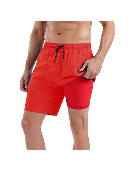 MILANKERR Men's Stripe Boardshort