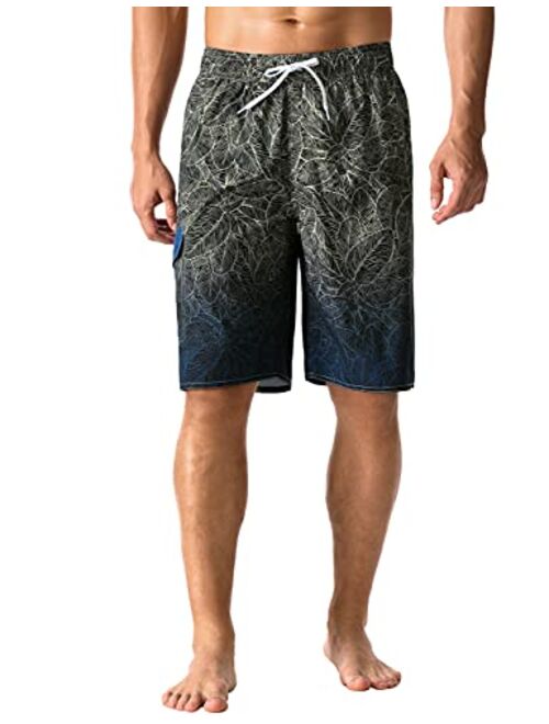 Nonwe Men's Beachwear Summer Holiday Swim Trunks Quick Dry Striped