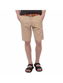 Pau1Hami1ton Men's 10" Inseam Flat-Front Summer Chino Short PH-01