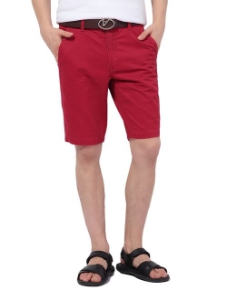 Pau1Hami1ton Men's 10" Inseam Flat-Front Summer Chino Short PH-01