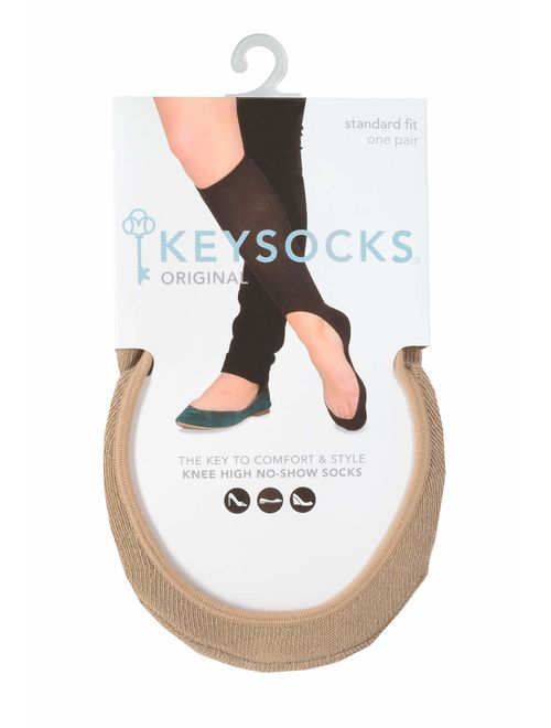 KEYSOCKS Women's ORIGINAL No-Show Knee High Socks Phenomenon in Standard and Plus Size