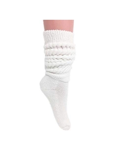 Women's Extra Long Heavy Slouch Cotton Socks Size 9 to 11