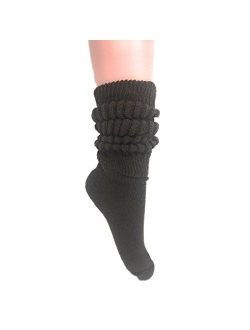 Women's Extra Long Heavy Slouch Cotton Socks Size 9 to 11