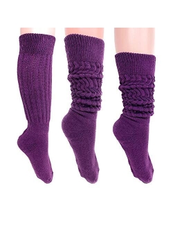 Women's Extra Long Heavy Slouch Cotton Socks Size 9 to 11