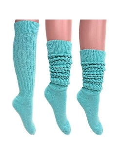 Women's Extra Long Heavy Slouch Cotton Socks Size 9 to 11