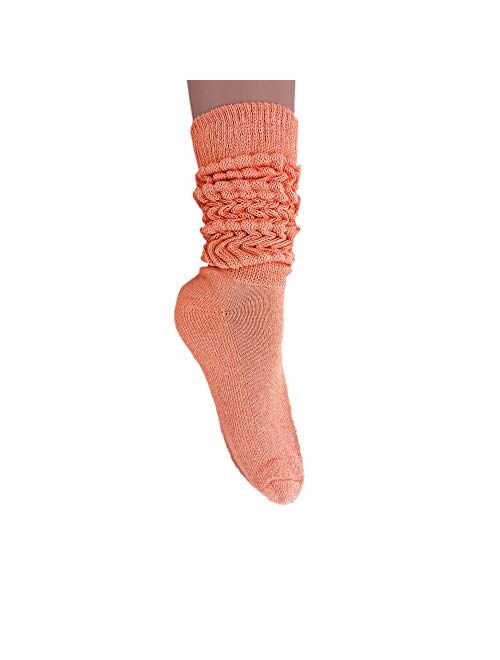 Women's Extra Long Heavy Slouch Cotton Socks Size 9 to 11