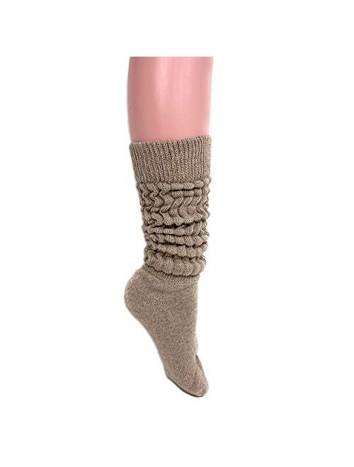 Women's Extra Long Heavy Slouch Cotton Socks Size 9 to 11