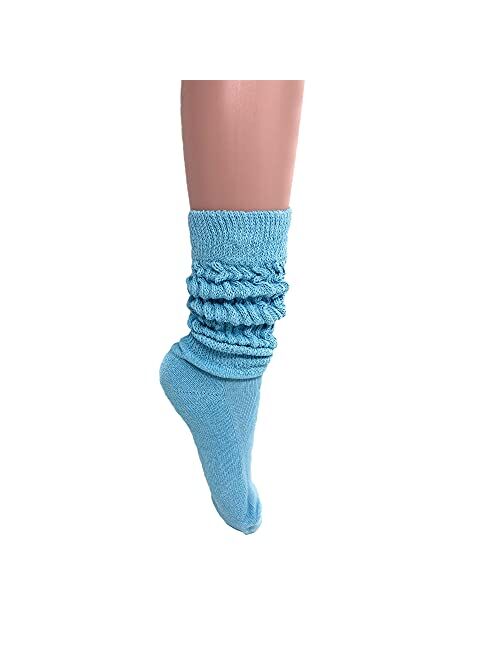 Women's Extra Long Heavy Slouch Cotton Socks Size 9 to 11