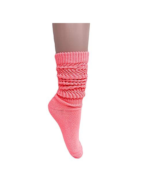 Women's Extra Long Heavy Slouch Cotton Socks Size 9 to 11