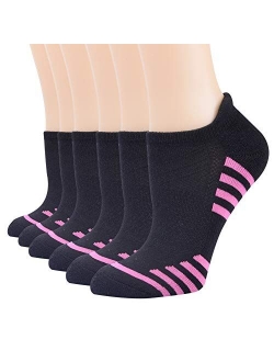 FUNDENCY 6 Pack Women Ankle Athletic Socks Low Cut Breathable Running Tab Socks with Cushion Sole