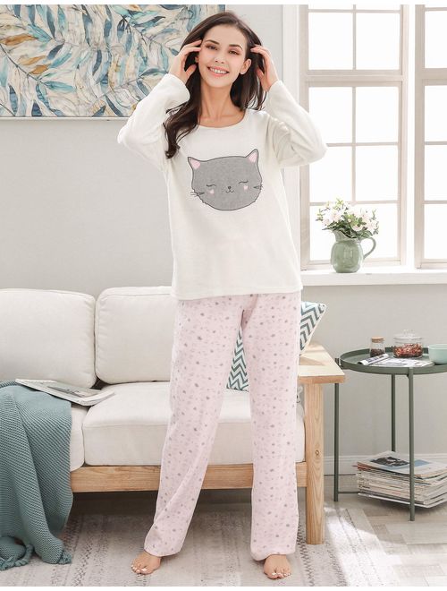 Richie House Women's Soft and Warm Fleece Two-Piece Set Size S-XL RHW2773