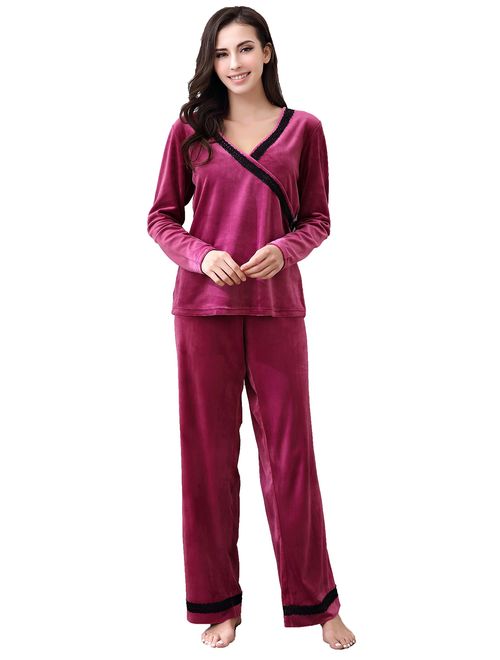 Richie House Women's Soft and Warm Fleece Two-Piece Set Size S-XL RHW2773