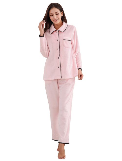 Richie House Women's Soft and Warm Fleece Two-Piece Set Size S-XL RHW2773