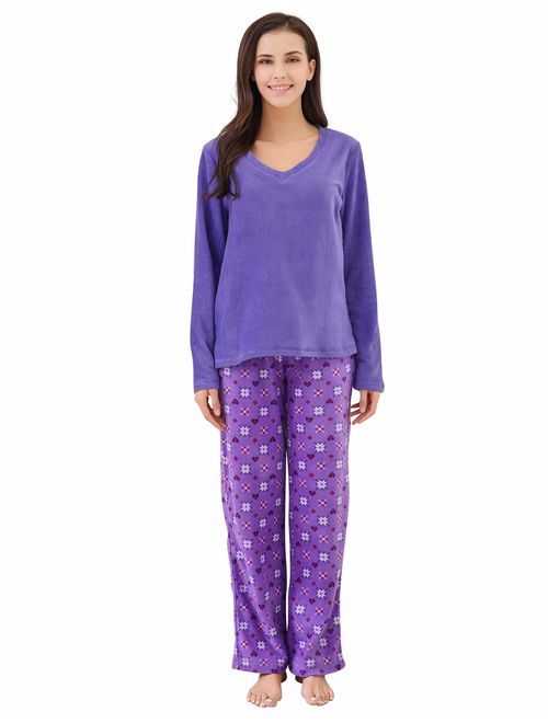 Richie House Women's Soft and Warm Fleece Two-Piece Set Size S-XL RHW2773