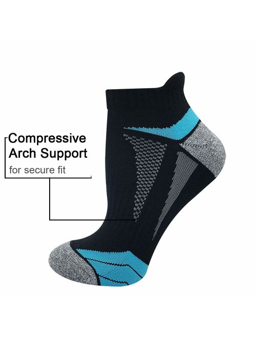 AKOENY Women's Performance Athletic Running Socks (6 Pair)