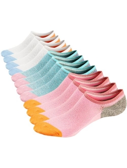 Womens No Show Low Cut Ankle Sock Cotton Mesh Top Macaron Colors Ventilation Non-Slide Socks