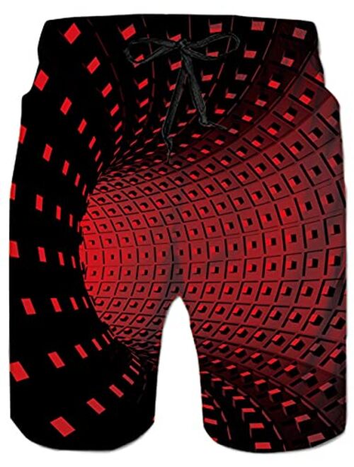 Belovecol Mens Swim Trunks Summer Cool Quick Dry Board Shorts Bathing Suit with Side Pockets Mesh Lining S-XXXL