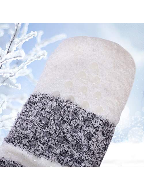 Jeasona Women's Fuzzy Slipper Socks With Grippers Warm Cozy Cute Animal Gifts