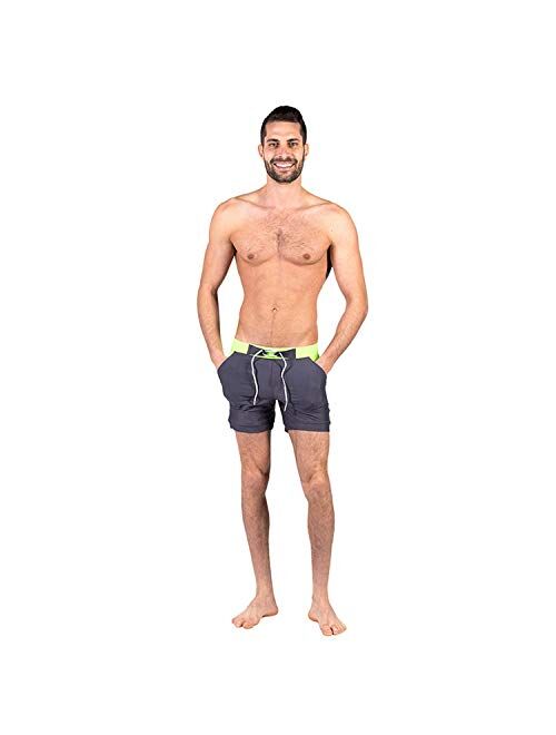 Taddlee Men Swimwear Swimsuits Solid Basic Long Swim Boxer Trunks Board Shorts