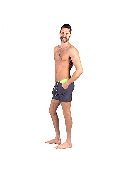 Taddlee Men Swimwear Swimsuits Solid Basic Long Swim Boxer Trunks Board Shorts