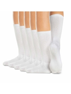 LA Active Grip Socks - Yoga Pilates Barre Ballet Non Slip Crew Hospital Socks