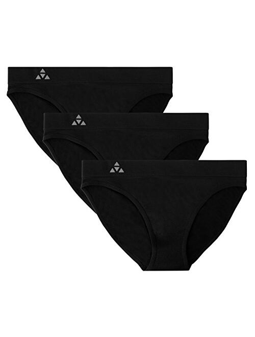 Balanced Tech Women's 3 Pack Seamless Low Rise Bikini Panties