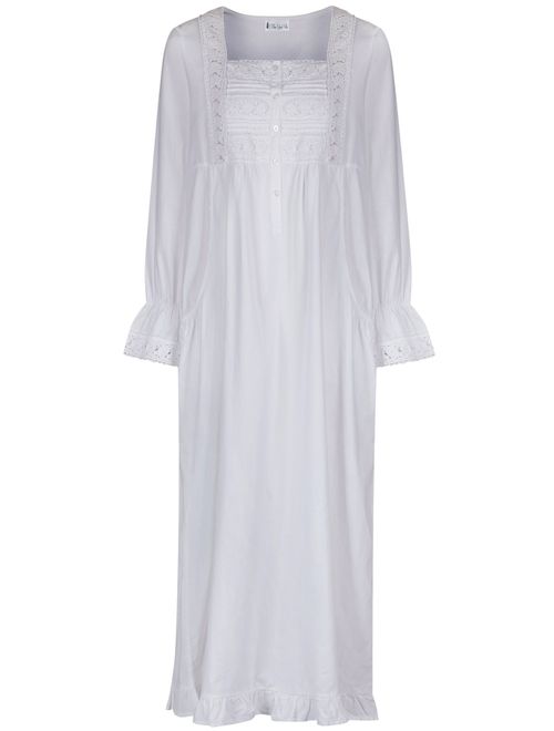 The 1 for U 100% Cotton Nightgown - Gown with Pockets - 7 Sizes - Isabella