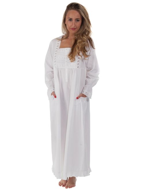 The 1 for U 100% Cotton Nightgown - Gown with Pockets - 7 Sizes - Isabella