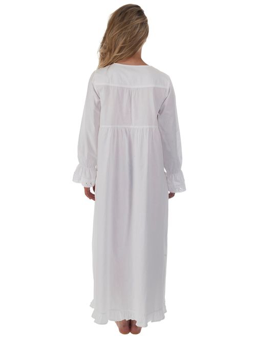 The 1 for U 100% Cotton Nightgown - Gown with Pockets - 7 Sizes - Isabella