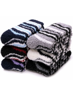 Womens Girls Fuzzy Slipper Socks Cabin Soft Fluffy Warm Cute Cozy Winter Christmas Socks