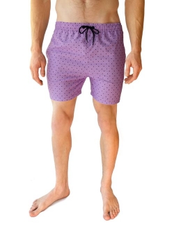 Cabana Bro Men's Swim Trunks - Retro Style Summer Swim Suits for Men