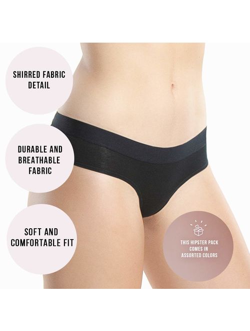 Emprella Panties for Women, Womens Hipster Underwear Pack Soft Cotton Ladies Panty