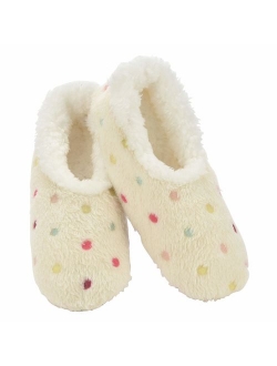 Snoozies Slippers for Women | Lotsa Dots Colorful Cozy Sherpa Slipper Socks | Womens House Slippers | Cozy Slippers for Women | Colorful Womens Fuzzy Slippers