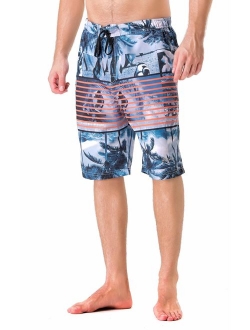 Clothin Men's Quick Dry Surfing Boardshorts with Pocket