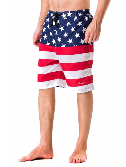 Clothin Men's Quick Dry Surfing Boardshorts with Pocket