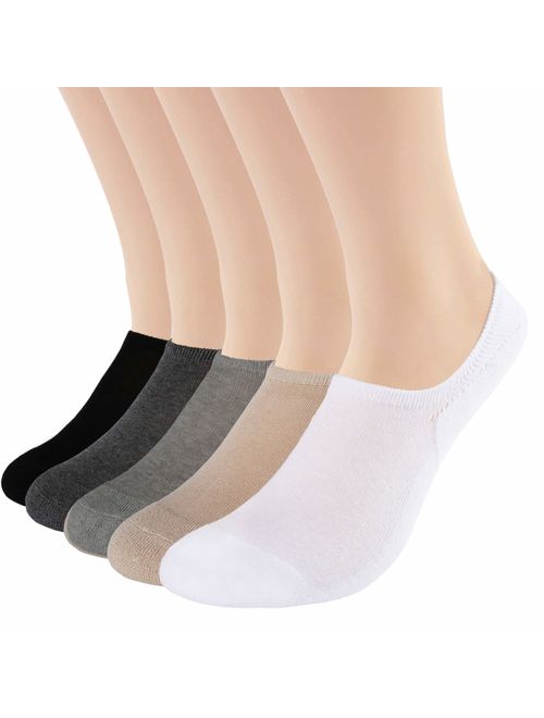 No Show Socks Women Athletic Cushion Cotton Socks- 5/10 Pack-Low Cut Liners Loafer Sneakers Sports Casual Socks