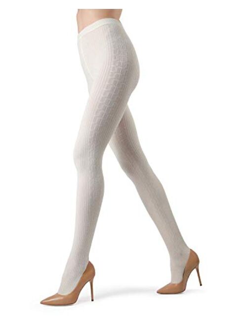 Memoi Portland Side Cable Sweater Tights | Women's Hosiery - Pantyhose