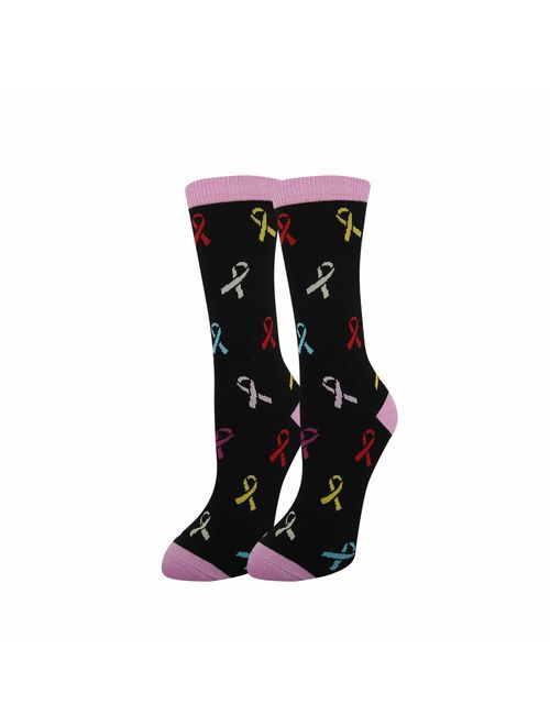 HAPPYPOP Women's Funny Medical Nurse Crew Socks, Novelty Crazy Meds Nursing Gift