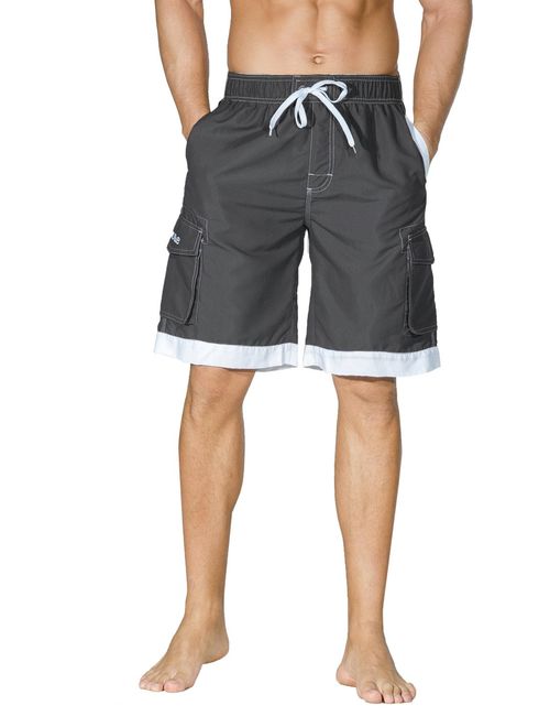 Nonwe Men's Surf Quick Dry Swim Trunks with Drawsting