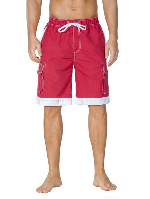 Nonwe Men's Surf Quick Dry Swim Trunks with Drawsting